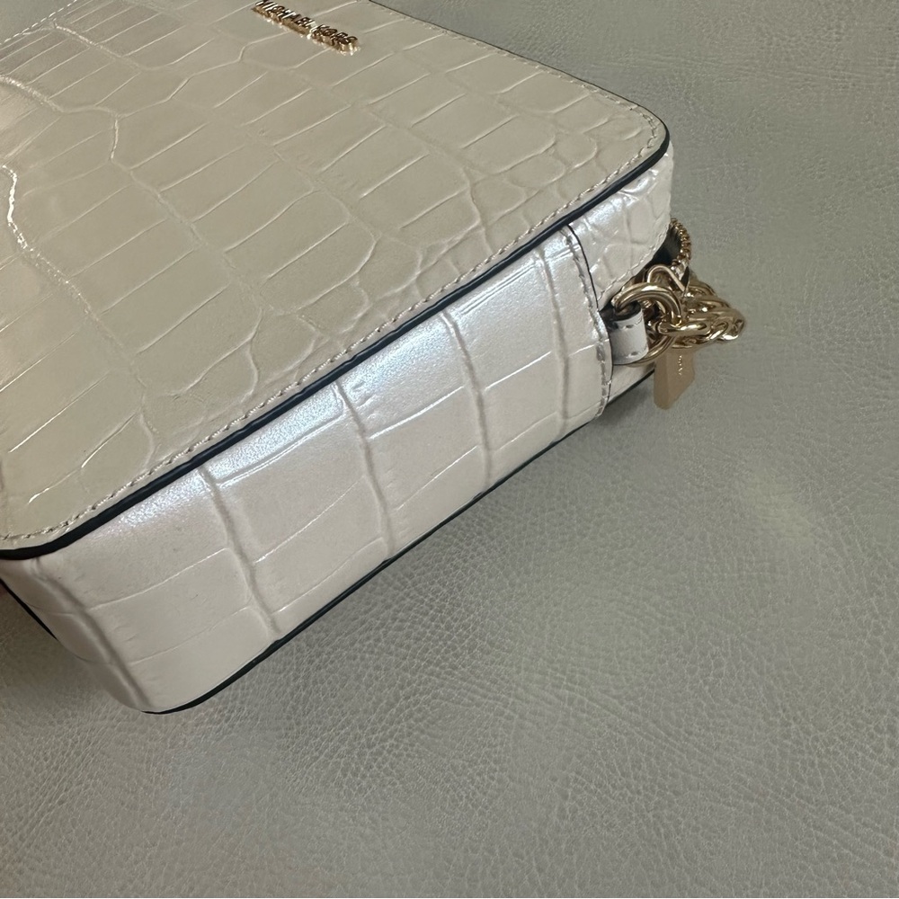 NWT MICHAEL MICHAEL KORS Jet Set E/W Glimmer Croco Embossed Crossbody Bag - Picture 6 of 9